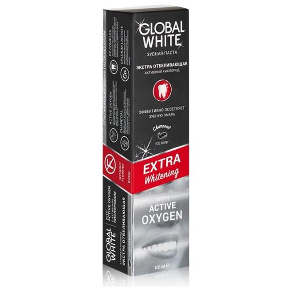 Зубная паста Global White Extra Whitening Active Oxygen Ice Mint