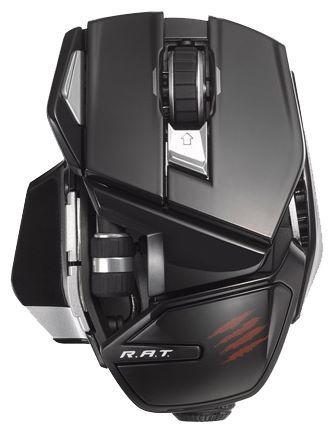 Mad Catz Office R.A.T. Wireless Mouse for PC, Mac, Android Gloss Black USB