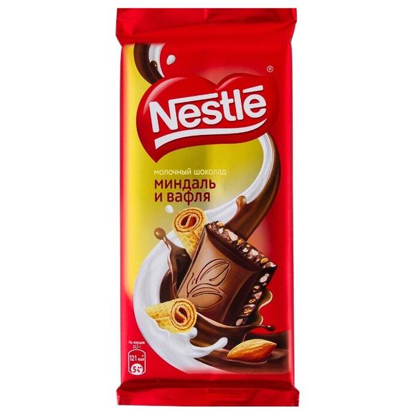 Шоколад Nestlé "Миндаль и вафля" молочный