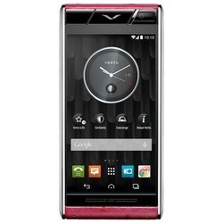 Vertu Aster Raspberry Ostrich