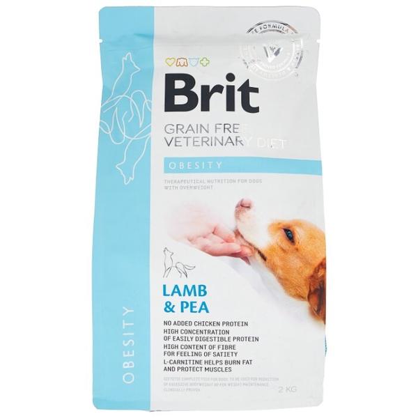 Корм для собак Brit Veterinary Diet при избыточном весе, ягненок с горошком