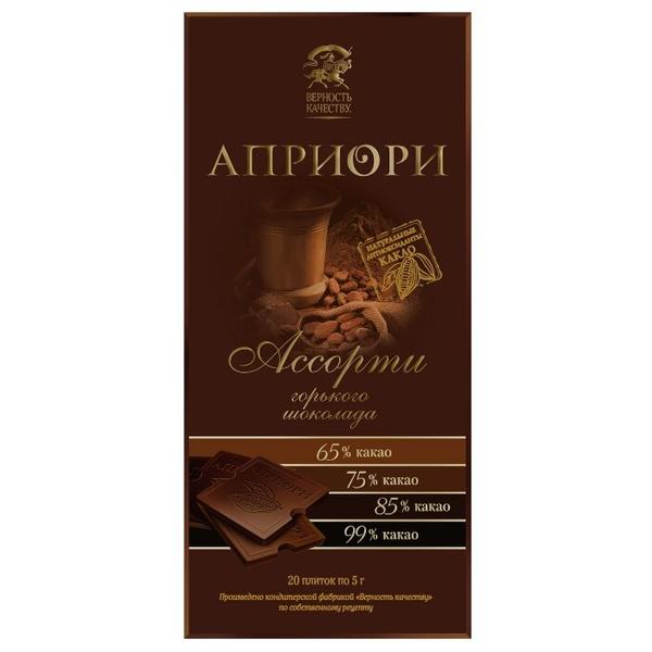 Шоколад Априори Ассорти горький порционный