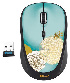 Trust Yvi Wireless Mouse flower Black USB
