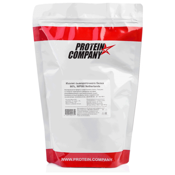 Протеин PROTEIN.COMPANY Изолят сывороточного белка 90% (1000 г)