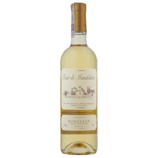 Вино Tour de Mandelotte Bordeaux AOP Blanc Sec 0.75 л