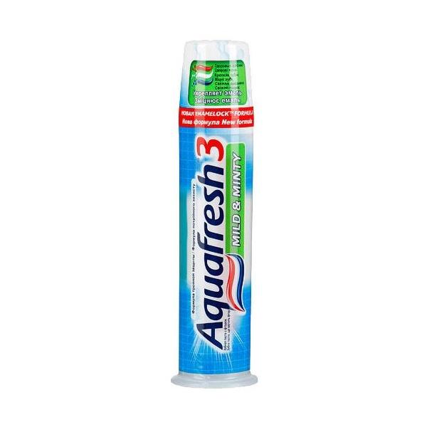 Зубная паста Aquafresh Мягко-мятная, с дозатором