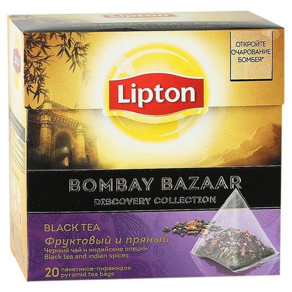 Чай черный Lipton Bombay Bazaar в пирамидках