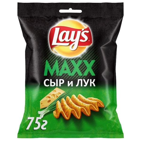 Чипсы Lay's Maxx картофельные Сыр и лук рифленые