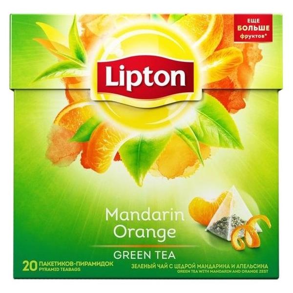 Чай зеленый Lipton Mandarin Orange в пирамидках