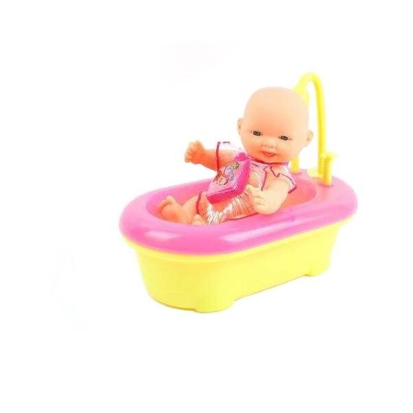 Пупс S+S Toys 8008-68 с желтой ванной