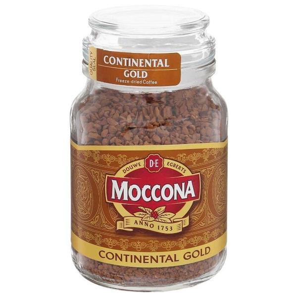 Кофе растворимый Moccona Continental Gold сублимированный, стеклянная банка