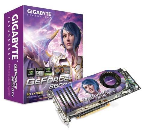 GIGABYTE GeForce 8800 GTX 575Mhz PCI-E 768Mb 1800Mhz 384 bit 2xDVI TV HDCP YPrPb