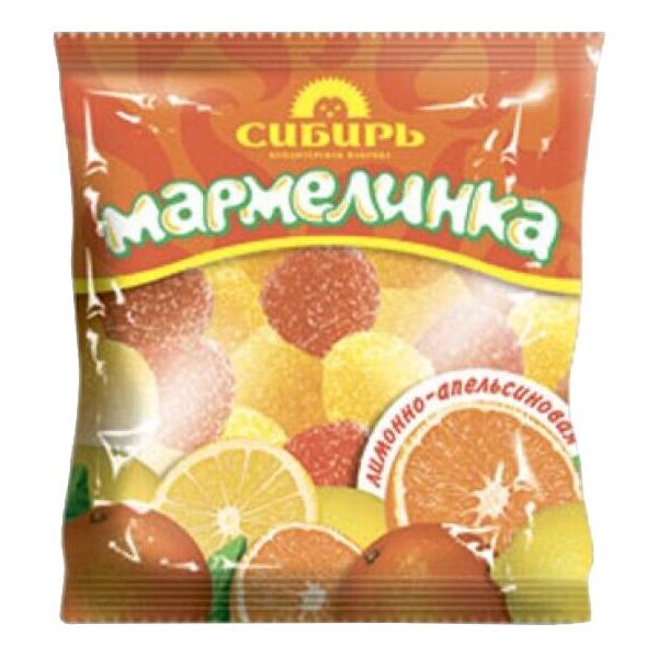Мармелад Кондитерская фабрика Сибирь Мармелинка Лимонно-апельсиновая 300 г
