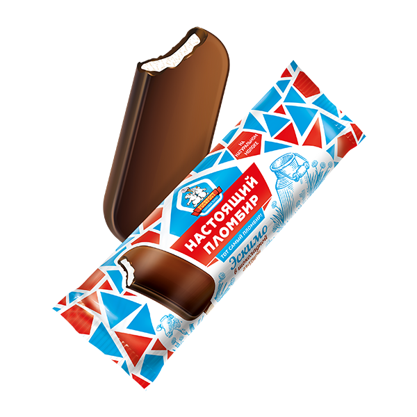 Мороженое РосФрост Настоящий пломбир в шоколадной глазури, 70 г