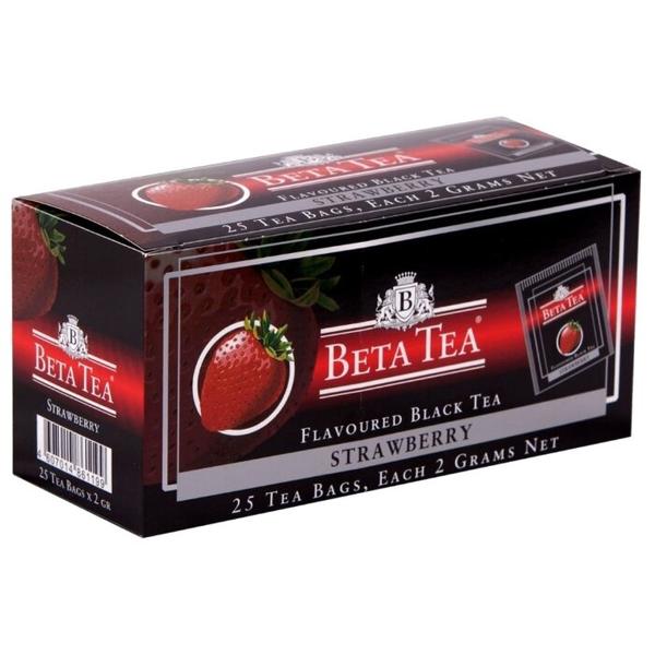 Чай черный Beta Tea Клубника в пакетиках