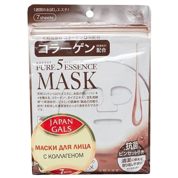 Japan Gals маска Pure 5 Essence с коллагеном