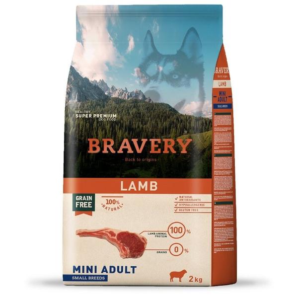 Корм для собак Bravery ягненок 2 кг (для мелких пород)