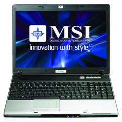 MSI EX600 (Core 2 Duo T8100 2100 Mhz/15.4"/1280x800/2048Mb/250Gb/DVD-RW/Wi-Fi/Bluetooth/Win Vista HP)