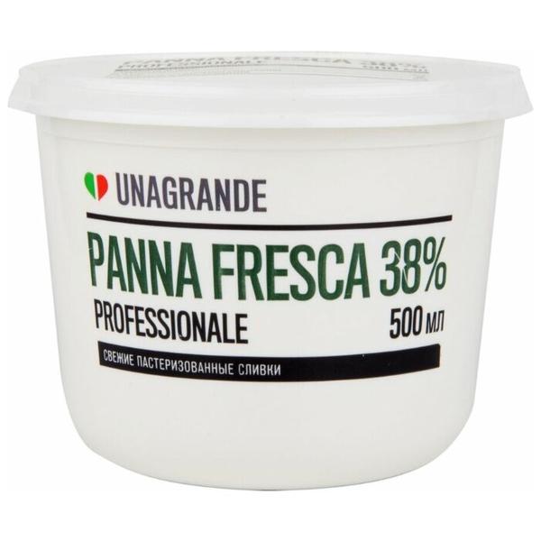 Сливки Unagrande пастеризованные Panna Fresca Professionale 38%, 500 мл