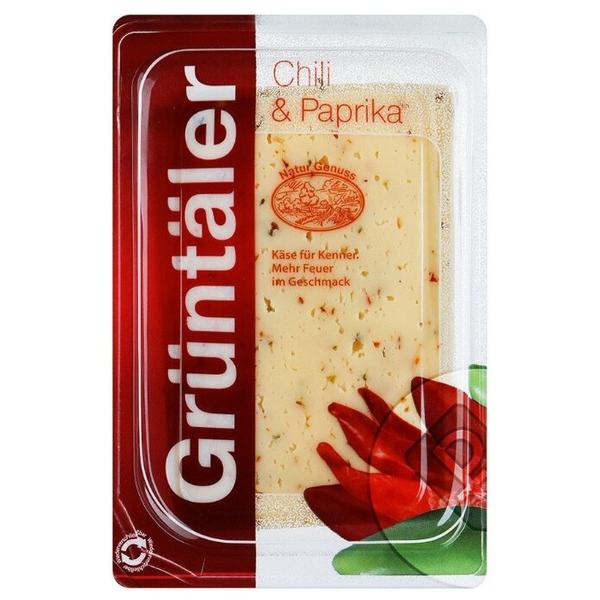Сыр Gruntaler С чили и паприкой полутвердый 45%