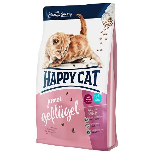 Корм для котят Happy Cat Supreme Junior с 4 месяцев при чувствительном пищеварении, домашняя птица
