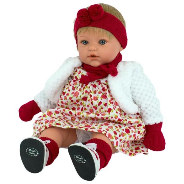 Интерактивная кукла Lamagik Сьюзи в белом полушубке с красным шарфом, 47 см, 47012A