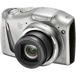 Canon PowerShot SX150 IS (silver 14.1Mpix Zoom12x 3 720p SDXC MMC CCD 1x2.3 IS opt 1minF 30fr/s AA)