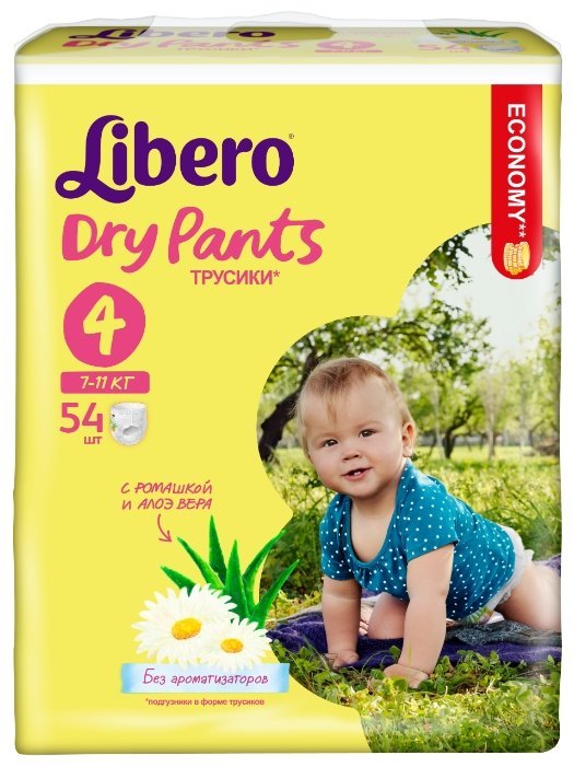 Libero трусики Dry Pants 4 (7-11 кг) 54 шт.
