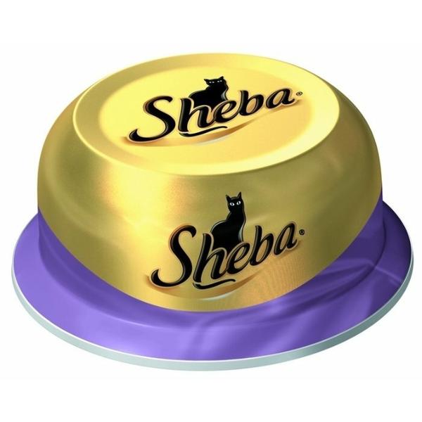 Корм для кошек Sheba Classic с тунцом, с креветками 80 г (кусочки в соусе)