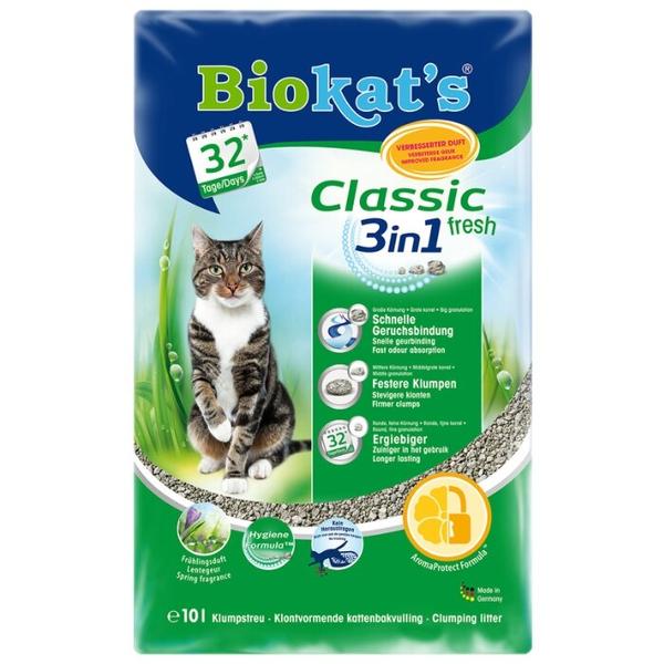 Комкующийся наполнитель Biokat's Classic Fresh 3in1 10 л