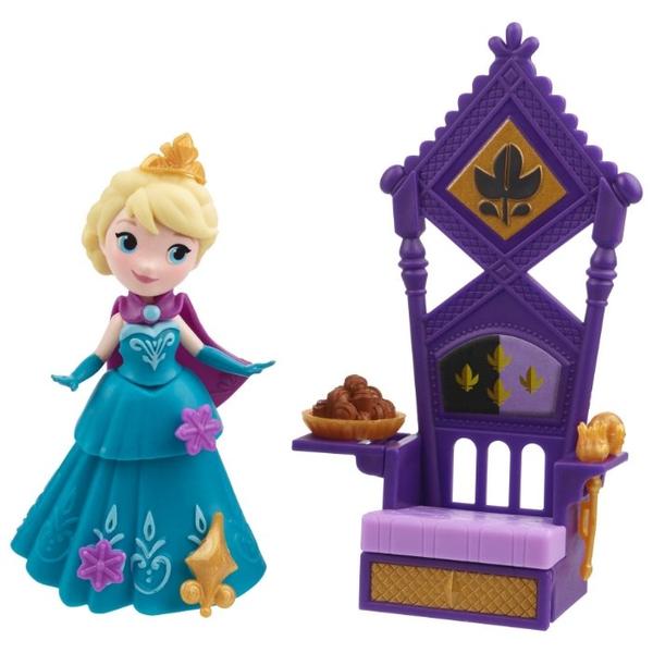 Кукла Hasbro Холодное сердце Маленькое королевство Эльза на троне, 7.5 см, B5189