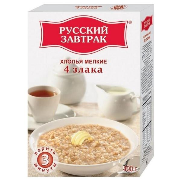 Русский завтрак Хлопья 4 злака мелкие, 400 г