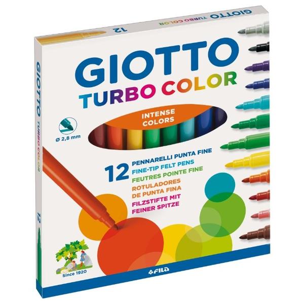 GIOTTO Набор фломастеров Turbo Color, 12 шт. (416000)