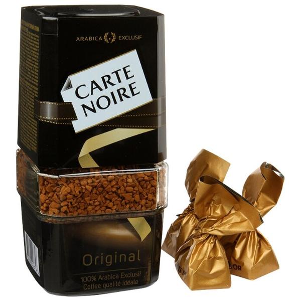 Кофе растворимый Carte Noire сублимированный подарочный набор с конфетами Cote D'Or