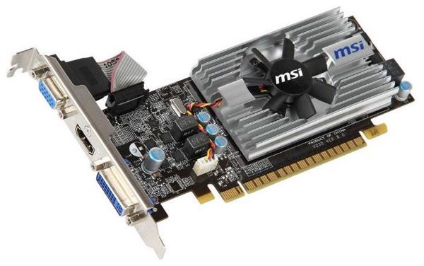 MSI GeForce GT 430 700Mhz PCI-E 2.0 1024Mb 1333Mhz 64 bit DVI HDMI HDCP