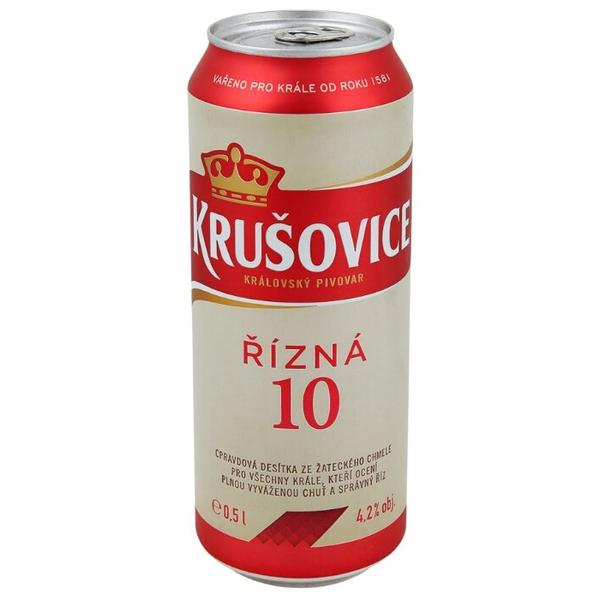 Пиво светлое Krusovice Rizna 10, 0.5 л