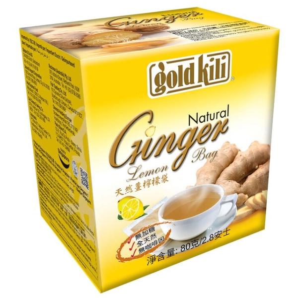 Чайный напиток Gold kili Ginger lemon имбирь натуральный с лимоном в пакетиках