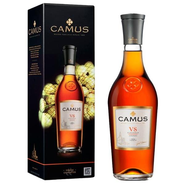 Коньяк Camus Elegance VS, 3 года, 0.7 л, подарочная упаковка, черный