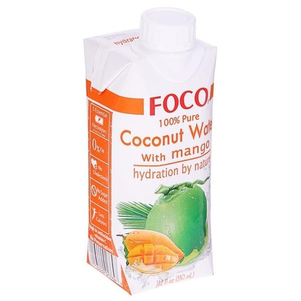 Вода кокосовая FOCO с манго, без сахара