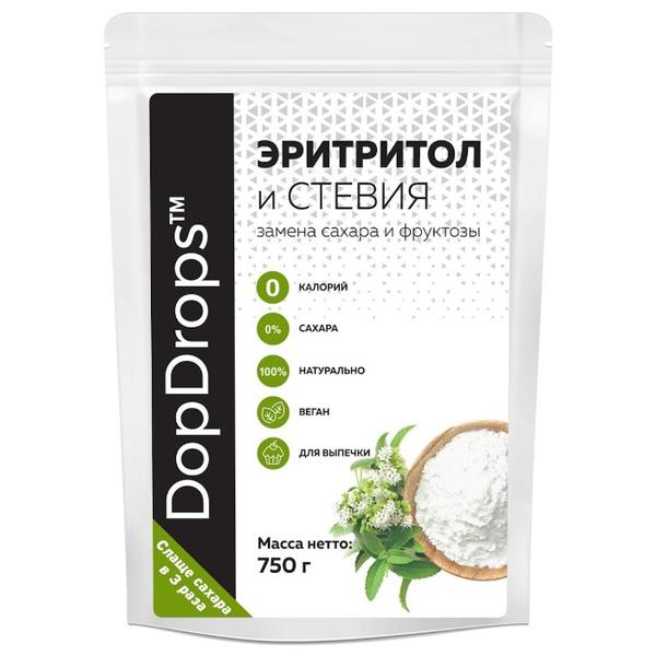DopDrops сахарозаменитель эритритол и стевия (сладость 3:1) порошок