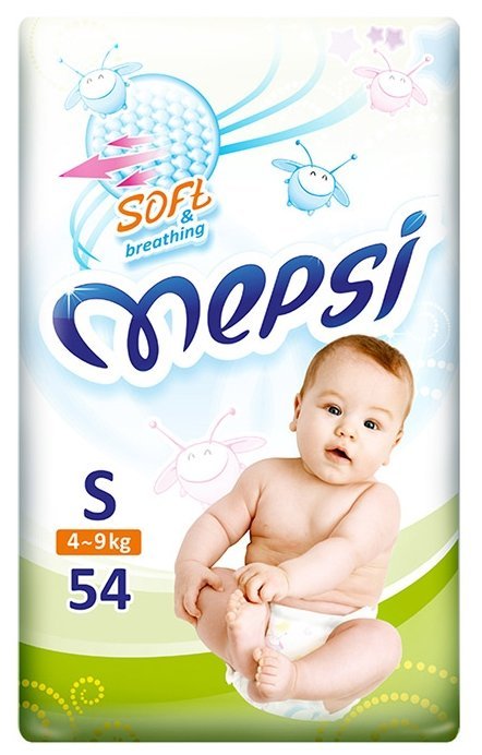 Mepsi подгузники Soft&breathing S (4-9 кг) 54 шт.