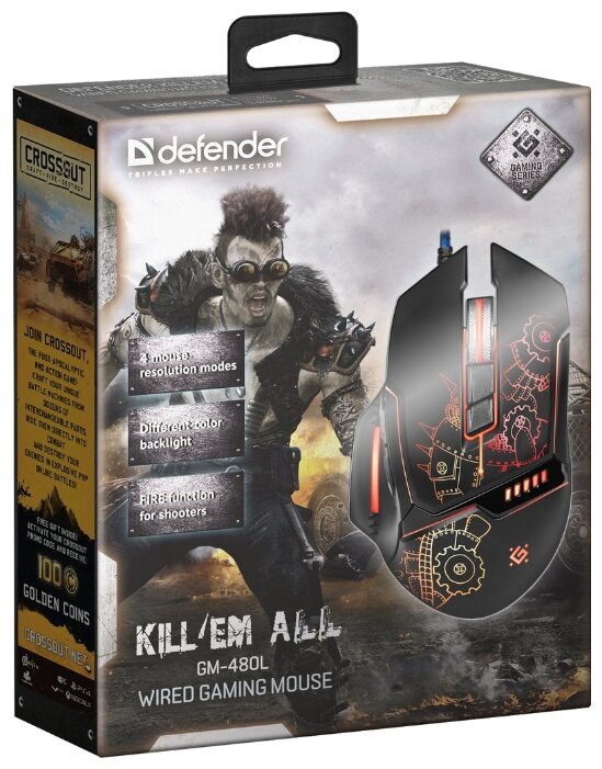 Defender Kill'em All GM-480L Black USB