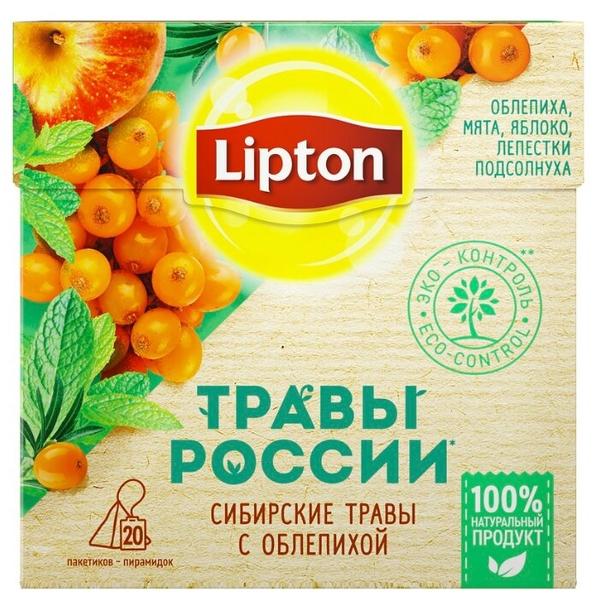Чайный напиток травяной Lipton Травы России с облепихой в пирамидках