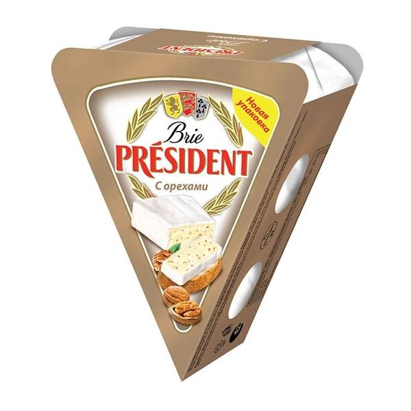 Сыр President Бри мягкий с орехами 60%