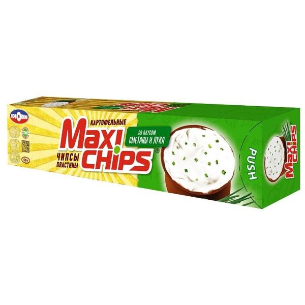 Чипсы MAXI CHIPS картофельные Сметана и лук