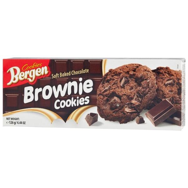 Печенье Bergen Brownie cookies с кусочками шоколада, 126 г