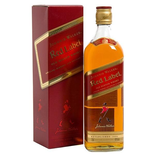 Виски Johnnie Walker Red Label 3 года 0.75 л подарочная упаковка
