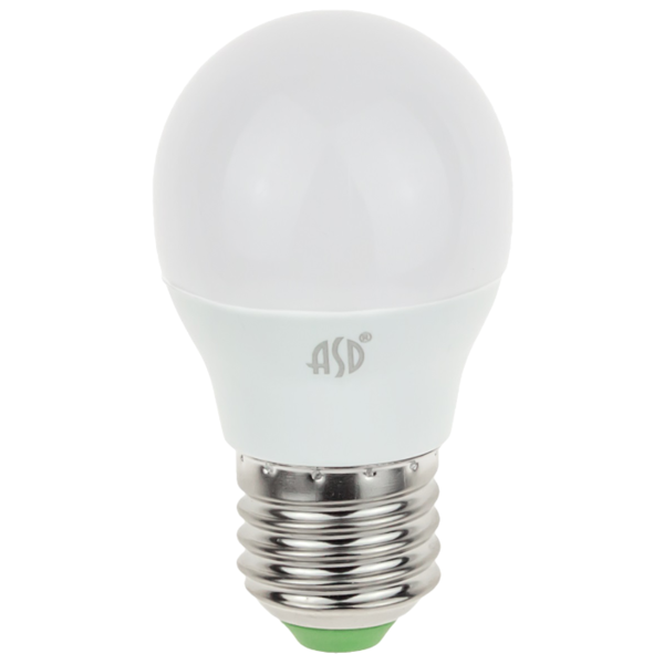 Лампа светодиодная ASD LED-ШАР-STD 3000K, E27, G45, 7.5Вт