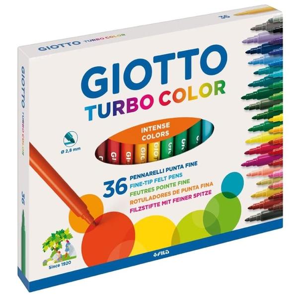 GIOTTO Набор фломастеров Turbo Color, 36 шт. (418000)