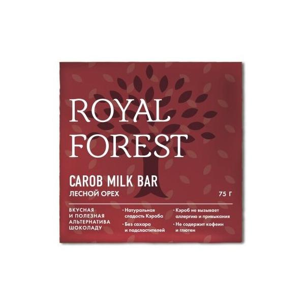 Шоколад ROYAL FOREST Carob Milk Bar молочный из кэроба с лесным орехом